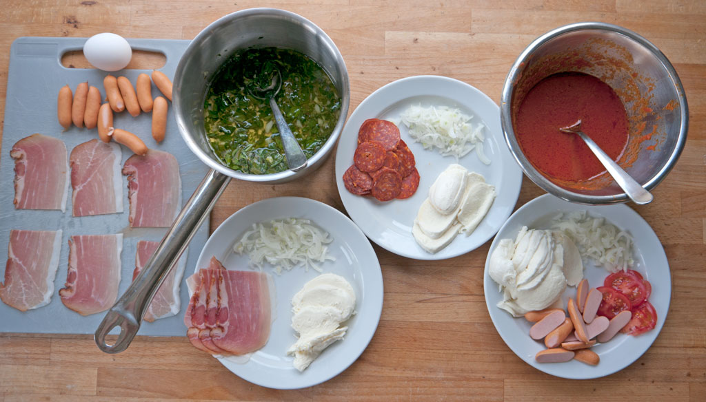 Udvalgt pizzafyld